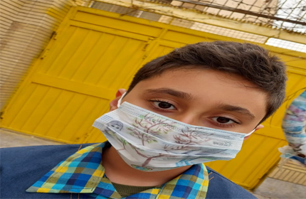 نقاشی روی ماسک با موضوع آلودگی هوا نقاشی روی ماسک با موضوع آلودگی هوا