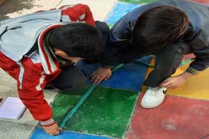 تدریس درس محیط ومساحت کلاس چهارم